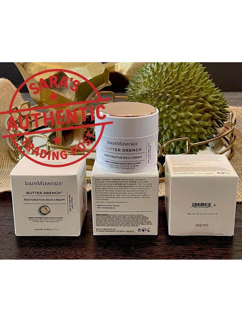 1 BareMinerals Butter Drench Restorative Rich Face Cream Full Size 1.7oz /50g